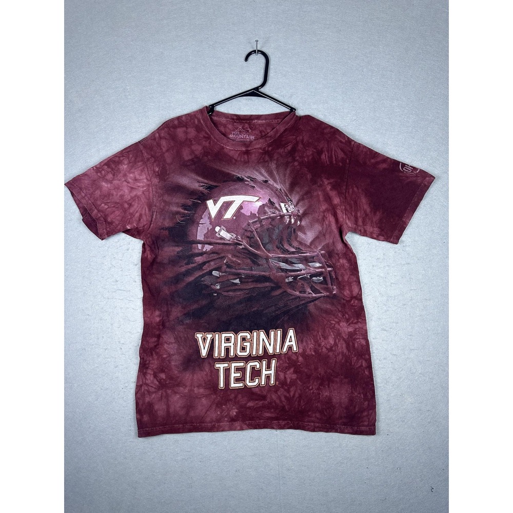 Virginia Tech Shirt Mens Medium Maroon NCAA Football OHT‎ Collegiate Tee Tie Dye